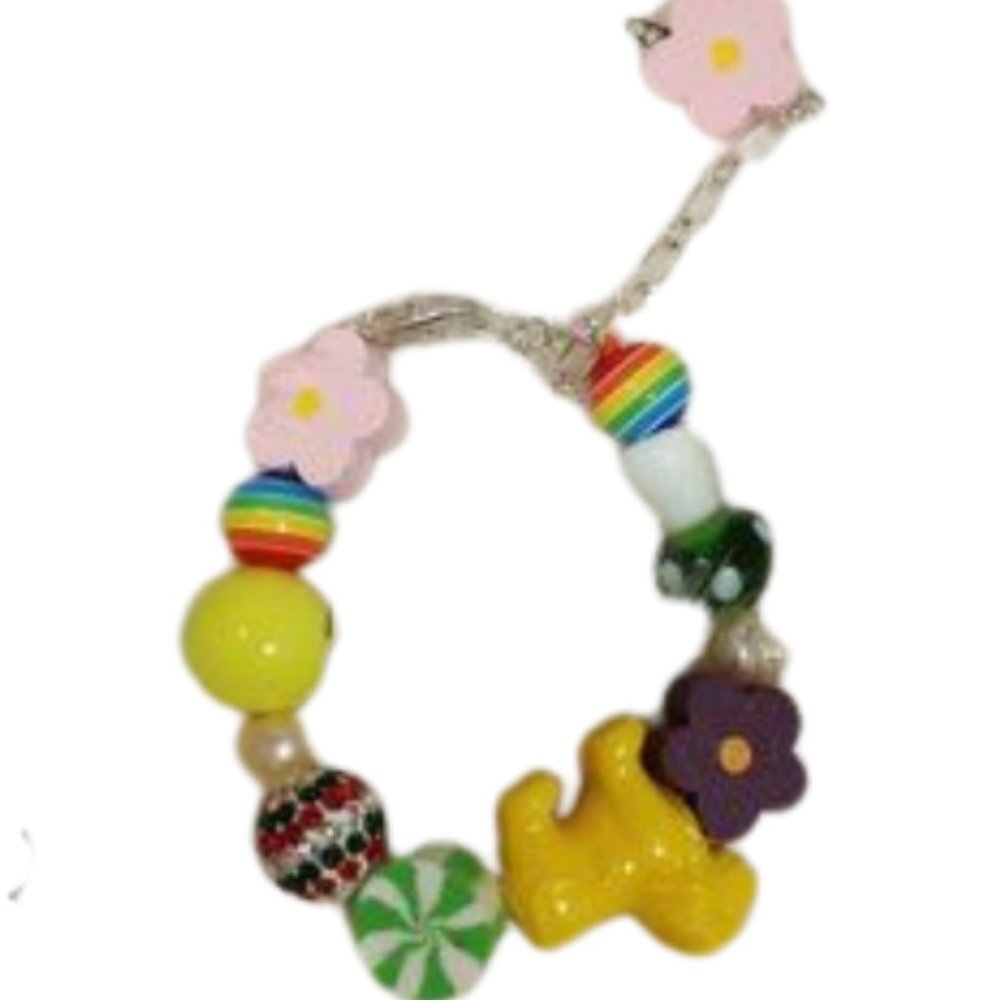 Custom Little Girls Colorful Happy Face Pearl Bracelet PRICE BREAK 11/17/23